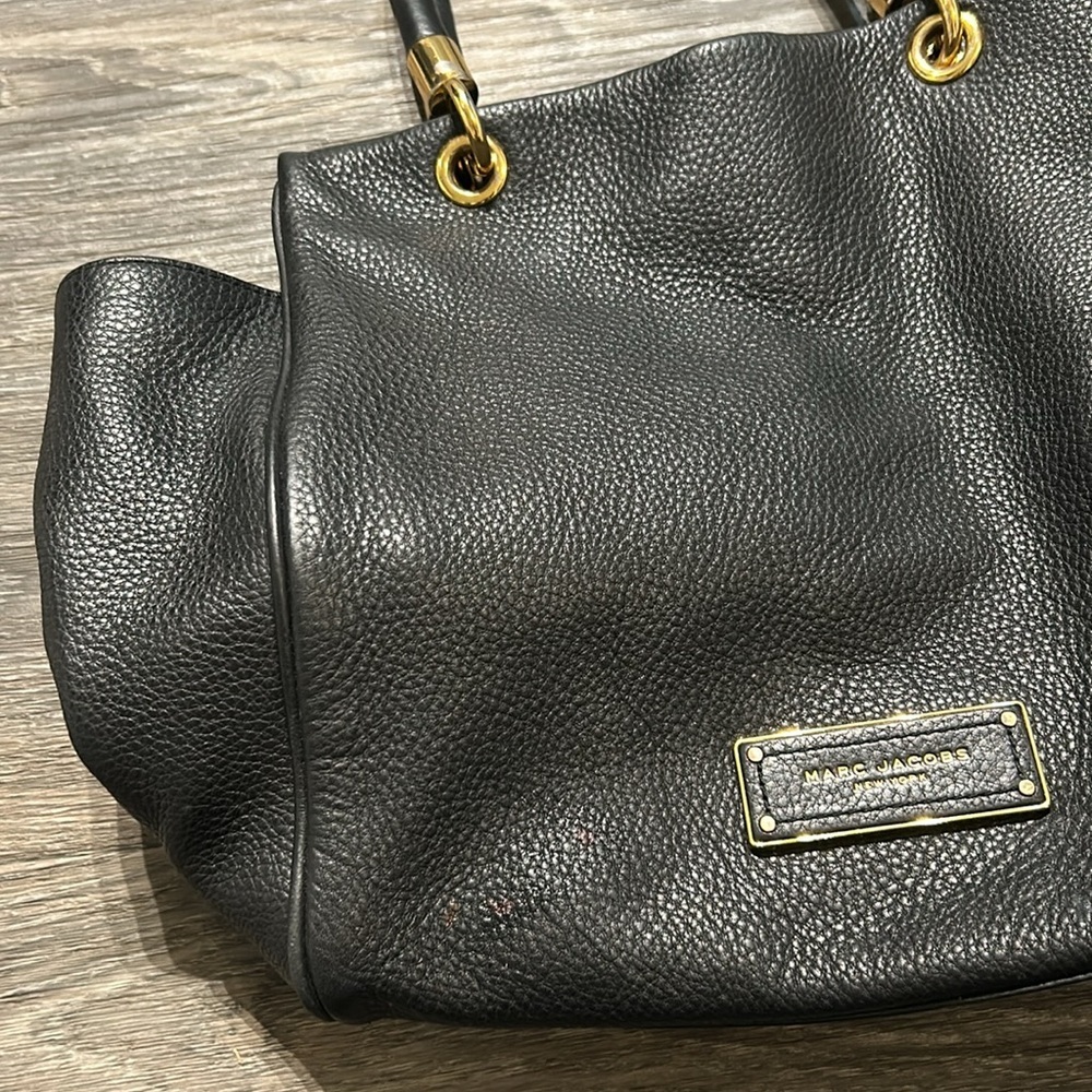 Marc by Marc Jacobs Tote Bag Too Hot To Handle Bentley Black Pebbled Leather - Picture 4 of 15